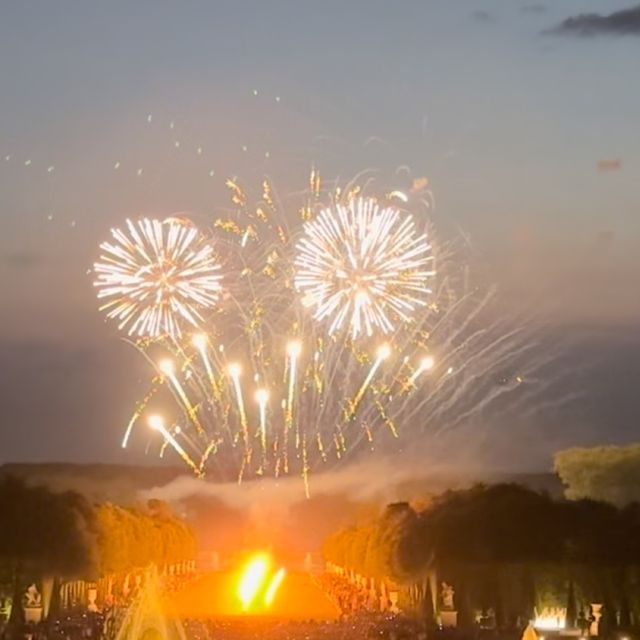 Watch sun down with flowers, fireworks