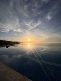 Endless Pool on the sunset 