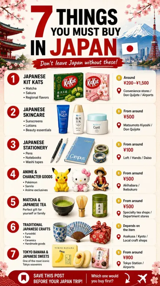 日本で絶対に買うべき7つのもの🇯🇵🛍️