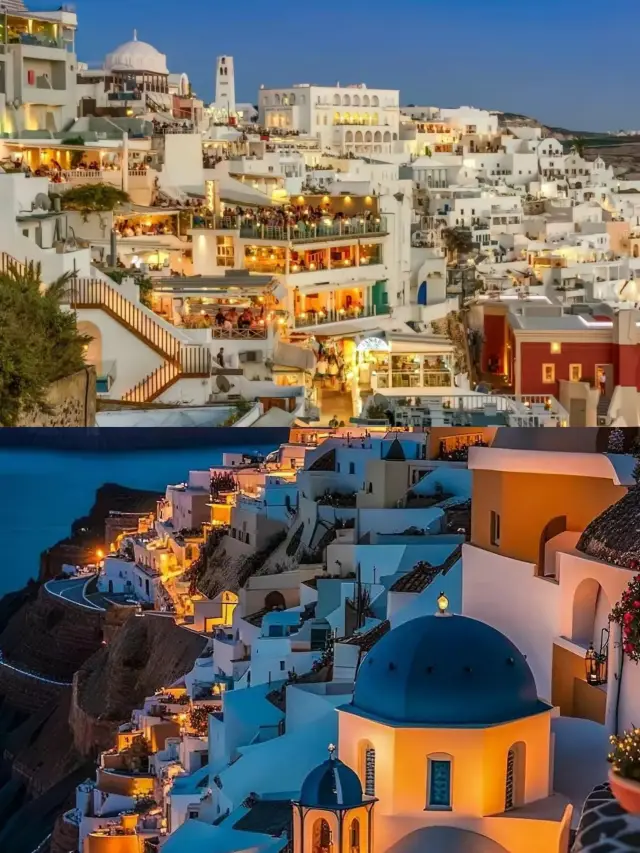 The blue and white dream of Santorini lost in the world