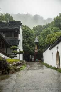 雨天的安吉靈峰寺！別有一番味道