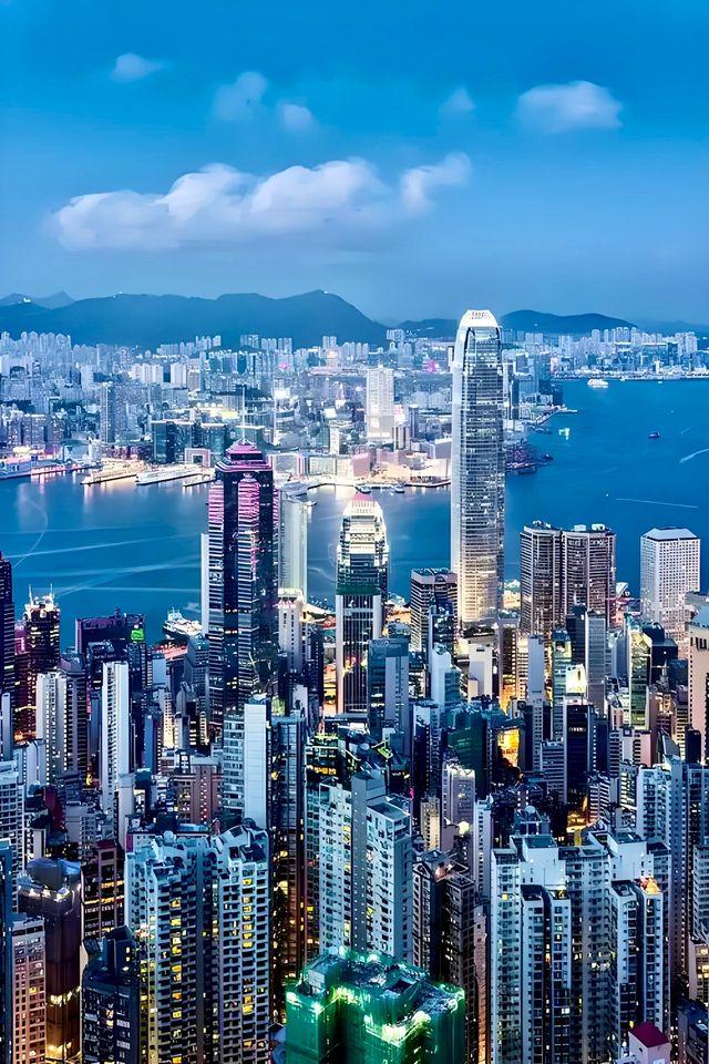 那天晚上他看城市的燈光璀璨，而我沒看