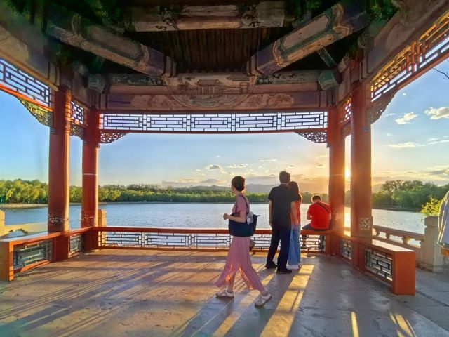 景明樓賞夕陽