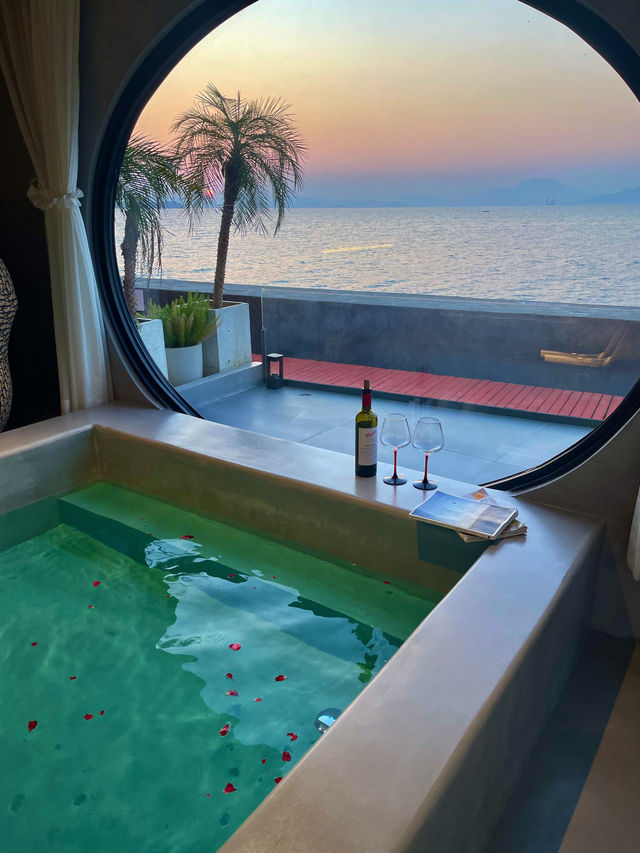 深圳六月海度假酒店：私湯海景夢幻之境