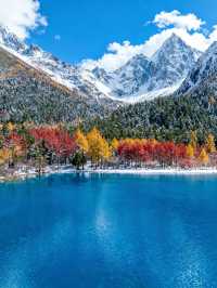 誰懂啊！畢棚溝把秋天和冬天揉在一起了！