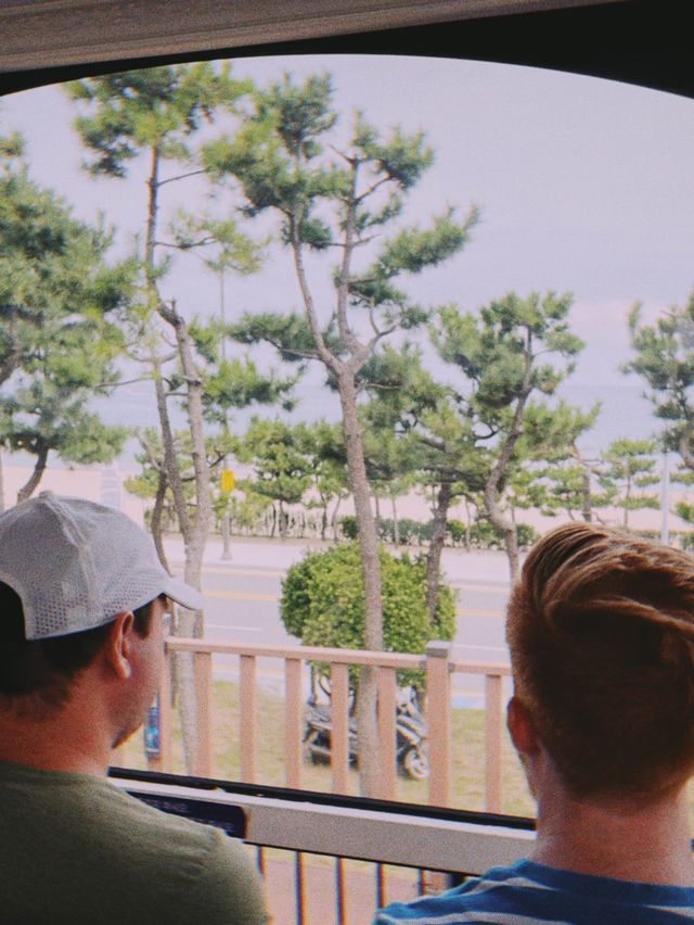 🇰🇷釜山海雲台藍線公園👣彩色的空中膠囊列車拍起照來太可愛了👾