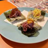 【大阪・東梅田】寿司×しゃぶしゃぶの食べ放題「牛肉寿司 海鮮 串天ぷら酒場 レレレ 梅田店」