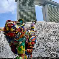 Iconic view of Marina Bay in Singapore 