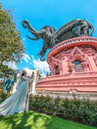【タイ🇹🇭運気アップ旅】巨大な象が！高さ29mのエラワン像🐘とステンドグラスが美しい！エラワンミュージアム