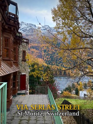 秋日湖景環繞的豪華購物街🛍️