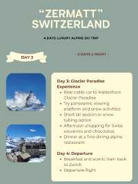 Zermatt, Switzerland – 4 Days Luxury Alpine Ski Trip