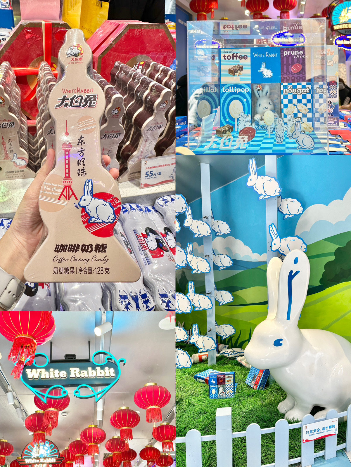 Salah satu barang yang wajib masuk daftar belanja saat liburan ke Shanghai adalah White Rabbit (Daebakto).
Awalnya terkenal sebagai permen susu, tetapi sekarang sudah berkembang menjadi berbagai macam produk dan suvenir, jadi sangat cocok dijadikan hadiah.
⸻
📍 Lokasi & Cara ke Sana
· Banyak gerai beroperasi di seluruh Shanghai
· Tersedia di pusat perbelanjaan maupun toko di pinggir jalan
→ Mudah ditemukan di dekat tempat-tempat wisata utama, jadi aksesnya sangat praktis
⸻
⏰ Jam Operasional
· Sebagian besar toko: 10.00 ~ 22.00
(Bisa sedikit berbeda tergantung mal atau kawasan komersial)
⸻
💡 Tips Berkunjung / Tips Belanja
· Produk populer biasanya stoknya masih banyak jika datang pada pagi hari
· Membeli paket hampers atau set hadiah lebih efisien untuk oleh-oleh
· Pertimbangkan ruang koper untuk barang yang berukuran besar
· Untuk produk makanan, periksa kondisi segelnya sebelum membeli
⸻
🐰 Tempat seperti apa ini?
White Rabbit adalah merek yang lahir di Shanghai pada tahun 1940-an dan dicintai di seluruh Tiongkok berkat permen rasa susu yang khas.
Belakangan ini, merek ini berkembang bukan hanya sebagai camilan, tetapi juga menghadirkan
✔ Merchandise karakter
✔ Produk varian rasa yang semakin beragam
✔ Toko bertema
Dengan bentuk seperti ini, White Rabbit kini menjadi salah satu merek suvenir ikonik Shanghai.
Tokonya bukan sekadar tempat berbelanja, tetapi juga ditata dengan
· Zona foto karakter kelinci
· Area display kemasan
· Produk edisi terbatas musiman
sehingga jadi tempat yang seru untuk belanja sekaligus berfoto.
⸻
🎁 Poin Rekomendasi
· 📸 Zona foto: patung kelinci, display yang estetik
· 🛍️ Beragam paket hadiah (toffee, nougat, prune, dll.)
· 💰 Kisaran harga terjangkau (cocok untuk hadiah kecil)
· 🎀 Desain kemasan rapi dan memuaskan untuk dijadikan hadiah