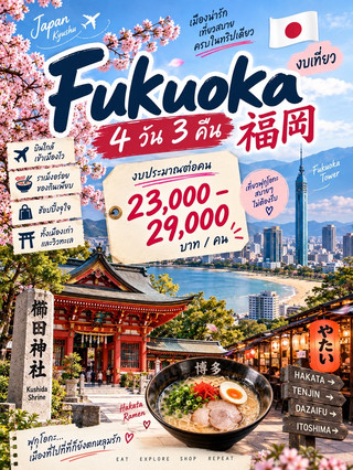 🇯🇵 Fukuoka 福岡 — 4 วัน 3 คืน