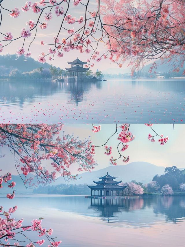 西湖美景圖畫，別錯過這場浪漫
