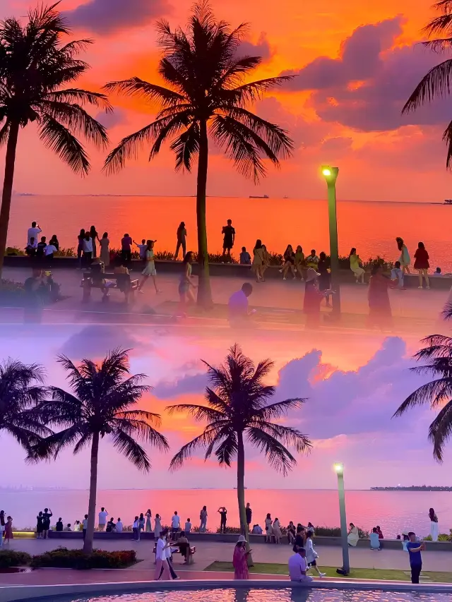 去看海沒曾想意外看到了日落，太美辣