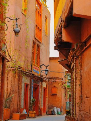 A city in China with a fairy tale vibe, reminiscent of One Thousand and One Nights