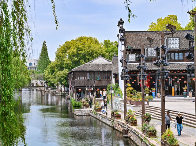 Beautiful Nancun ancient town⛩️🏮🧋🥟🍙🥮 in Huzhou🎇, China 🇨🇳 