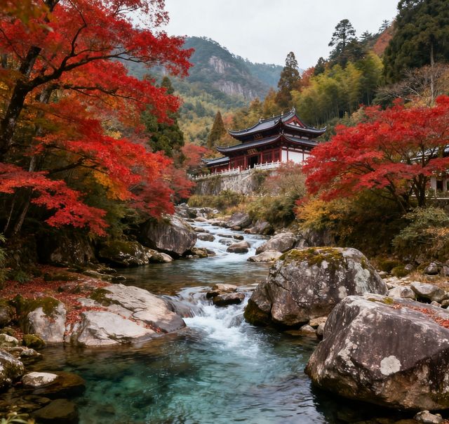 天台山秋日，私藏了一整個江南的禪意與斑斕。