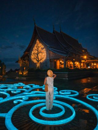 Ubon Ratchathani, Thailand | Wat Sirindhorn Wararam (Fluorescent Temple) travel guide