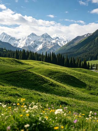 A sapphire embraced by snow-capped mountains! Tianshan Tianchi is truly healing.