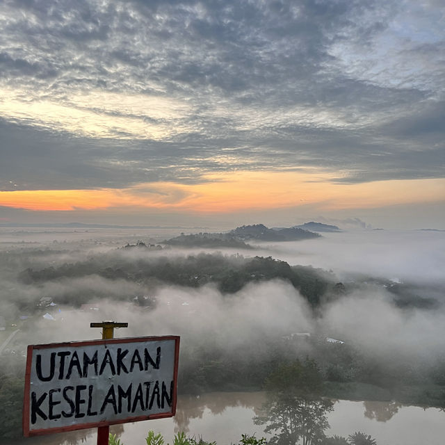 Hiking at Bukit Belacon Lahad Datu