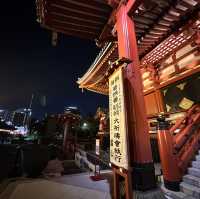 【東京】夜遅くの浅草寺さんぼ