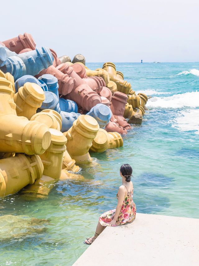 알록달록 사근진에서만 볼 수 있는 방파제🌈🌊
