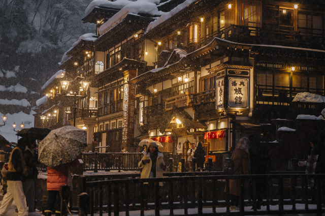 Ancient Village Ginzan Onsen – A Magical Winter Wonderland