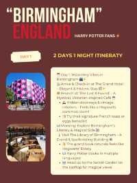 Birmingham itinerary- Harry Potter fans