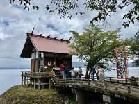 田沢湖潟尻 傳說美少女「たつこ像」與浮木神社的湖畔浪漫⛩️🌊