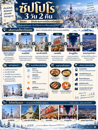 삿포로 2박 3일 — 북쪽 도시의 매력을 구석구석 즐기는 완벽 여행 。