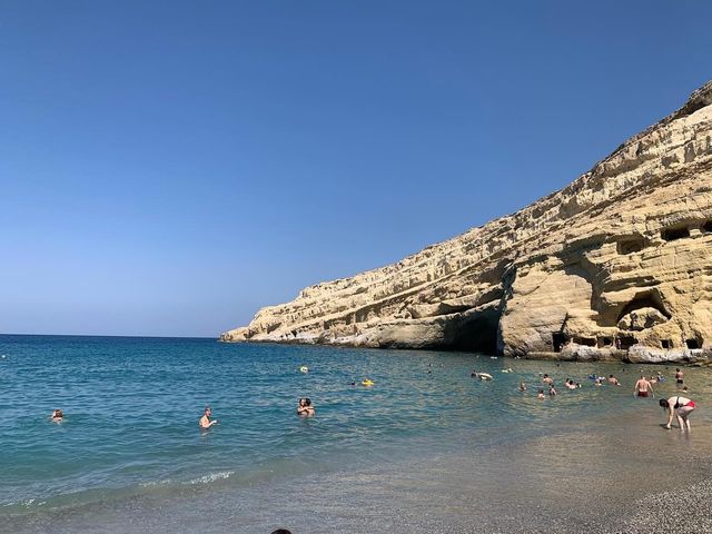 Matala beach Crete 🏖️