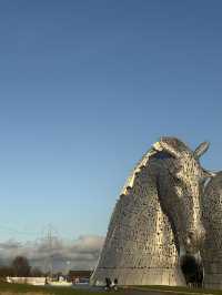 The Kelpies, located in The Helix Park, near Falkirk Scotland 