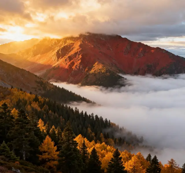 The Fiery Wonderland of Autumn in the Qinling Mountains! The Colorful Forest Feast at Zhuque National Forest Park
