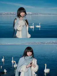 想跟賽里木湖說謝謝🫧人生照片有了！