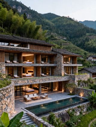 พักในเกสต์เฮาส์ในหมู่บ้านโบราณแห่งหนึ่งในซงหยาง เพื่อการพักผ่อนบนภูเขาที่เหมาะสำหรับครอบครัวและช่วยฟื้นฟูร่างกายและจิตใจ