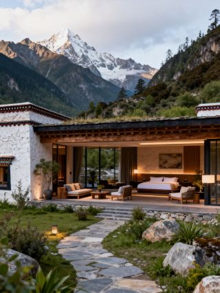 Stay in the snowy mountain embrace of the "Jiangnan of Tibet," where summer at 20°C is breathtakingly beautiful