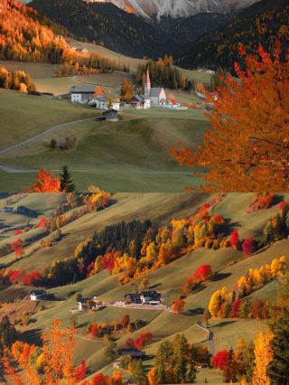 Dolomites, Italy | The Alps' golden autumn is a mountain fairy tale that rivals Northern Xinjiang