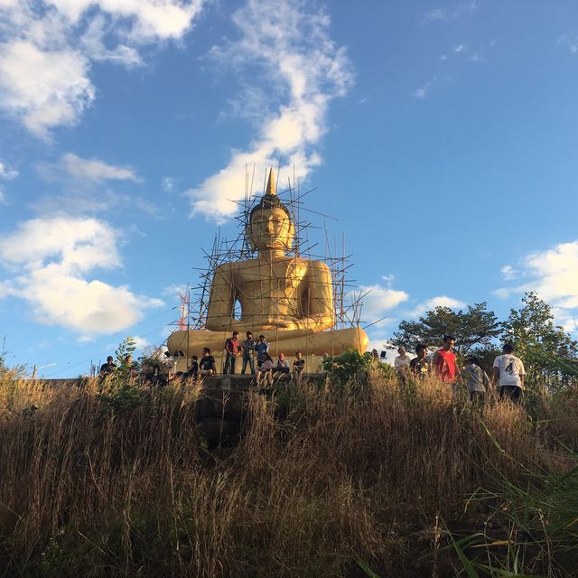 Giant Buddha statue across the Mekong River!