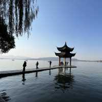 Romantic place await at dusk @ West lake, Hangzhou 
