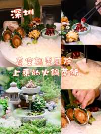 深圳高空觀雲庭院 上乘的火鍋菜餚
