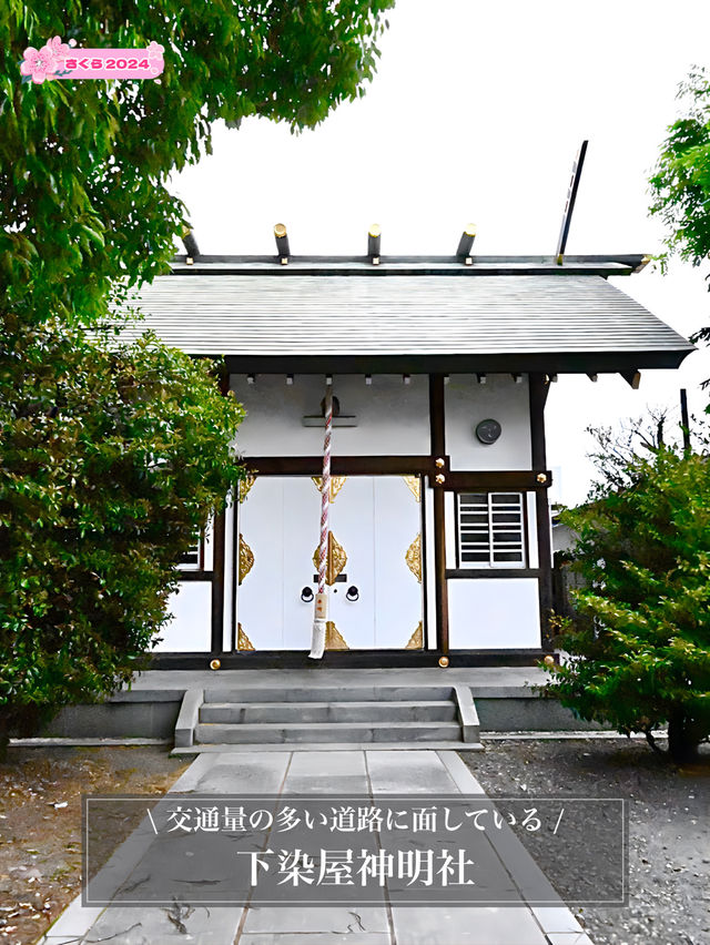【下染屋神明社/東京都】交通量の多い道路に面している