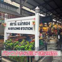 【タイ🇹🇭】露店すれすれを電車が通る！？メークロン市場