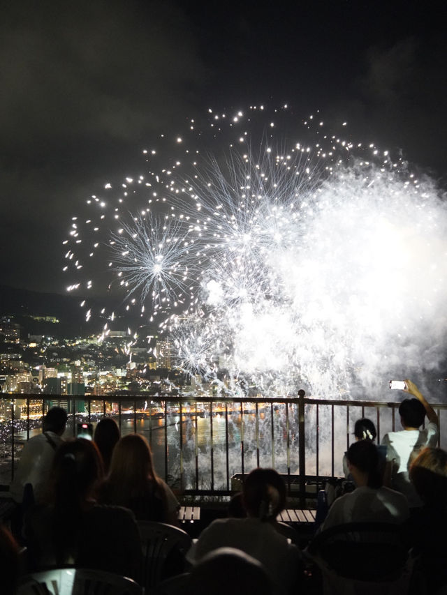 熱海城前から見る熱海花火大会🎆