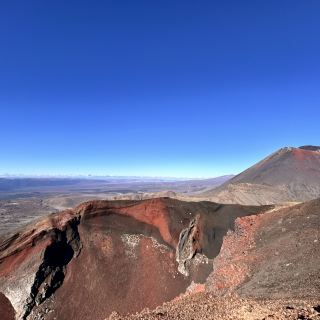 Tongariro alpine crossing amidst volcanoes - New Zealand