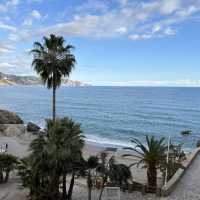 Dinner at sunset place in Nerja Spain