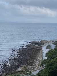 在這兒看海，看大梅沙海濱棧道，原來也很美🤩🤩
