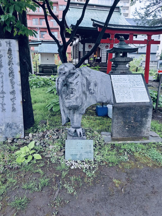 A serene and historic Shinto shrine located near Aomori Bay