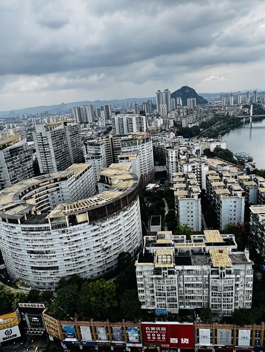 柳州城市美景從高處俯瞰  