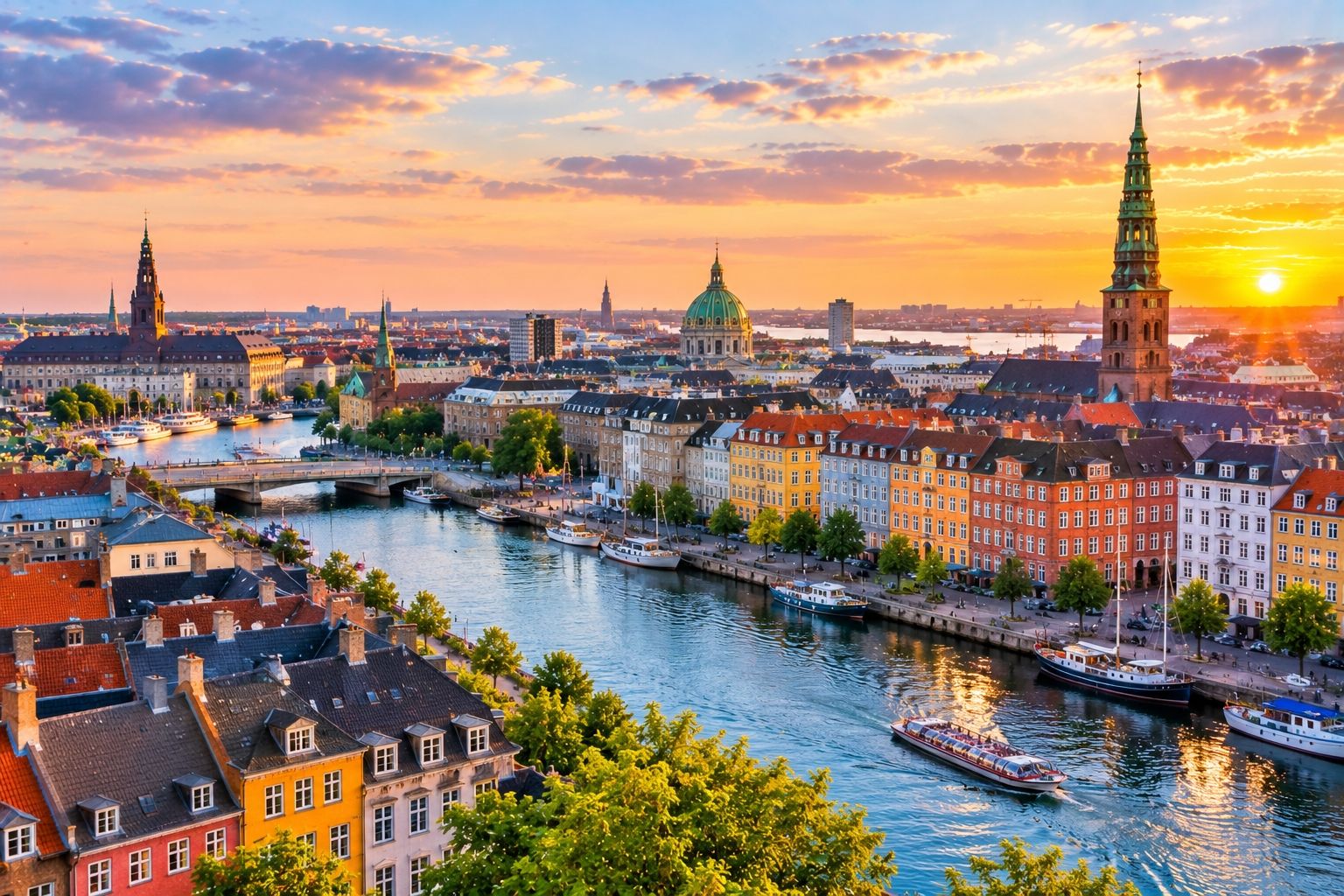 ✨ Copenhagen, Denmark — A City of Color, Charm & Golden Sunsets! 🇩🇰🌇

Welcome to Copenhagen, the enchanting capital of Denmark, where colorful waterfront houses, historic architecture, peaceful canals, and golden sunsets create a picture-perfect European escape. ❤️🏙️

Copenhagen is a city where history and modern life blend beautifully. From the iconic, colorful buildings of Nyhavn to the elegant church spires rising above the rooftops, every corner seems to tell a story. The gentle movement of boats along the canals and the warm glow of the evening sun make the city feel like something straight out of a fairytale. ✨

🌷 Must-See Places in Copenhagen

📍 Nyhavn — Famous for its vibrant waterfront houses, charming cafés, and historic wooden boats.

🏰 Rosenborg Castle — A magnificent Renaissance castle surrounded by beautiful gardens and royal history.

🧜♀️ The Little Mermaid — Copenhagen’s beloved waterfront statue, inspired by Hans Christian Andersen’s famous fairytale.

🚲 The City Streets — Explore charming neighborhoods, stylish cafés, historic squares, and beautiful bicycle-friendly streets.

🌅 Copenhagen Harbor — Enjoy peaceful waterfront views, scenic boat rides, and unforgettable sunset colors.

What makes Copenhagen special is its relaxed atmosphere and timeless beauty. It is a place where you can wander beside the water, enjoy Scandinavian design, discover fascinating history, and simply appreciate the little moments of travel.

As the sun sets behind the city’s rooftops, Copenhagen transforms into a magical landscape of glowing windows, shimmering canals, and beautiful golden skies. 💛

Copenhagen is more than a destination—it's a feeling of peace, romance, and fairytale charm. Would you love to explore this beautiful Danish capital someday? 🇩🇰💙

#Copenhagen  #Denmark  #VisitDenmark  #Nyhavn  #Scandinavia  #EuropeanTravel  #Cityscape  #SunsetViews  #BeautifulDestinations  #TravelPhotography  #TravelMoments  #DreamDestination #travel2026 #naturalwonders #travel 